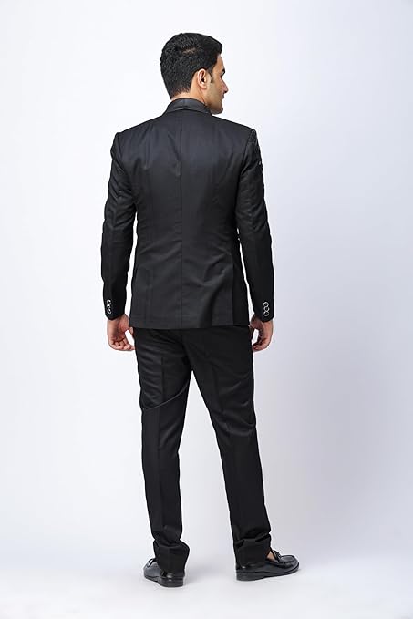Black Designer Tuxedo with Embroidery